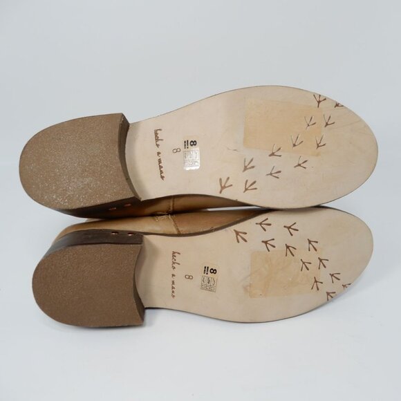 Beek Quail Slouchy Zip Bootie Size 8 Saddle Brown Leather Zipper Handmade NEW - Picture 13 of 16